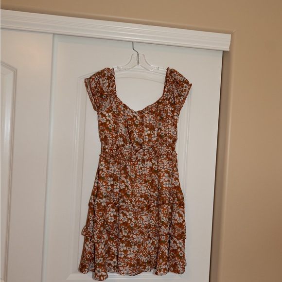 Altar’d State Orange Floral Fall Mini Dress - Picture 8 of 9